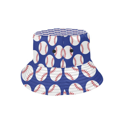 Baseball Blue Background Unisex Bucket Hat