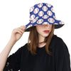 Baseball Blue Background Unisex Bucket Hat