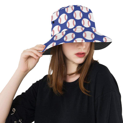 Baseball Blue Background Unisex Bucket Hat