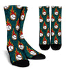 Baseball Fire Print Pattern Crew Socks