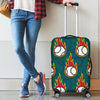 Baseball Fire Print Pattern Luggage Cover Protector