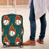 Baseball Fire Print Pattern Luggage Cover Protector
