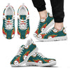 Baseball Fire Print Pattern Men Sneakers Shoes