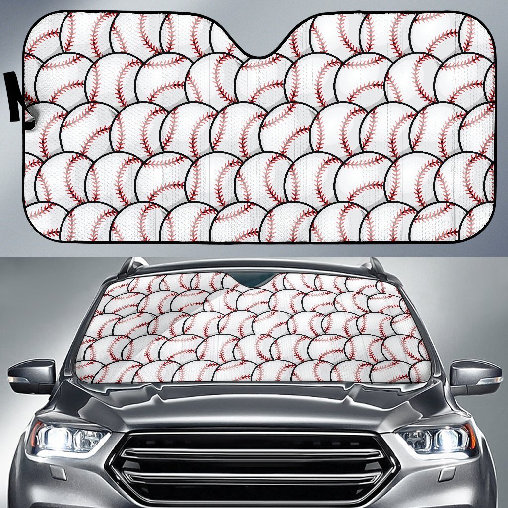 Baseball Pattern Car Sun Shade For Windshield
