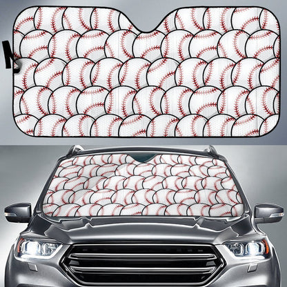 Baseball Pattern Car Sun Shade For Windshield