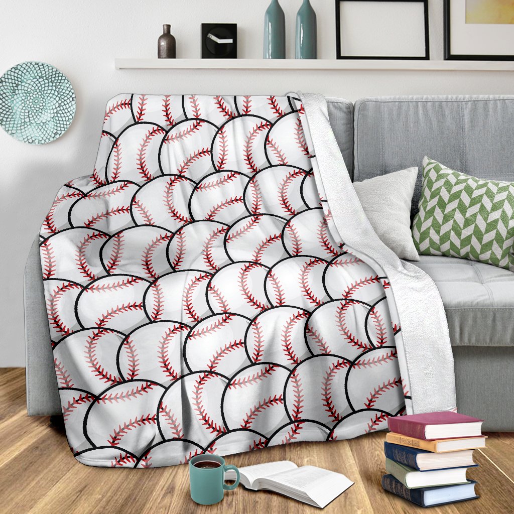 Baseball Pattern Fleece Blanket