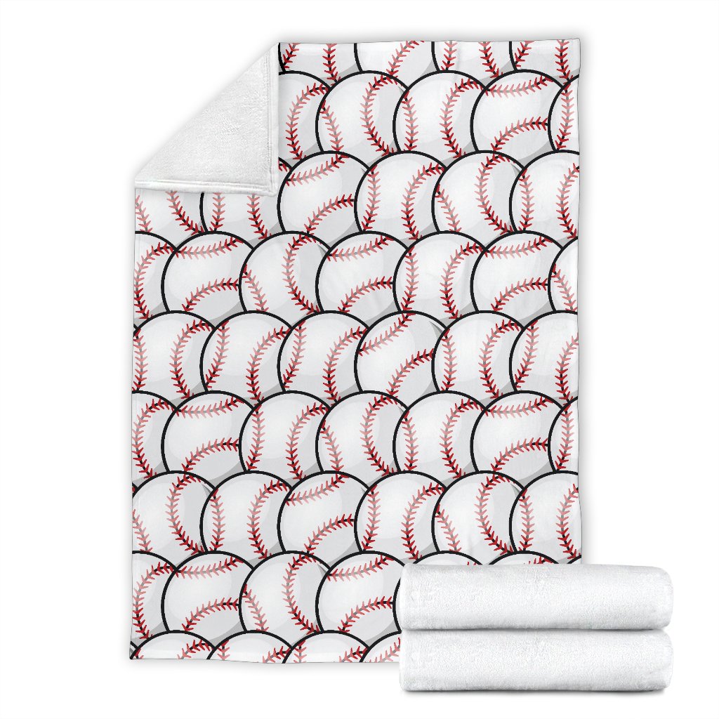 Baseball Pattern Fleece Blanket