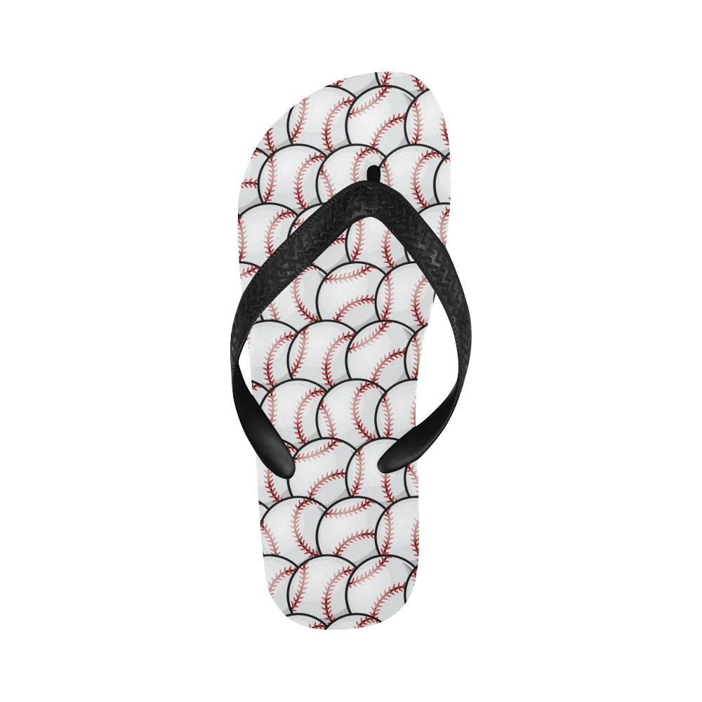 Baseball Pattern Flip Flops-JTAMIGO.COM