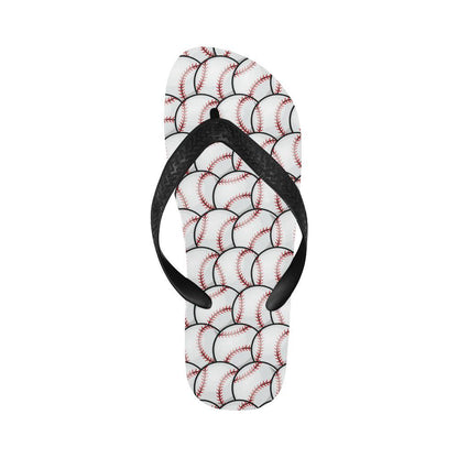 Baseball Pattern Flip Flops-JTAMIGO.COM