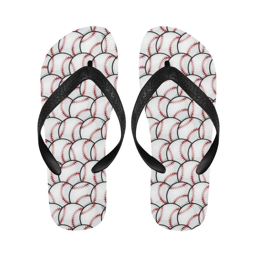 Baseball Pattern Flip Flops-JTAMIGO.COM