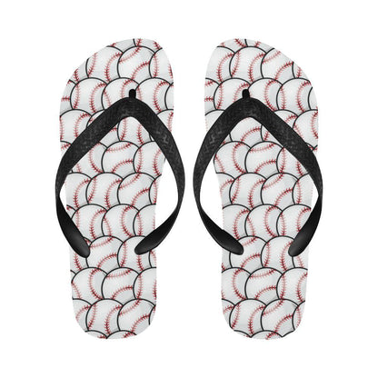 Baseball Pattern Flip Flops-JTAMIGO.COM