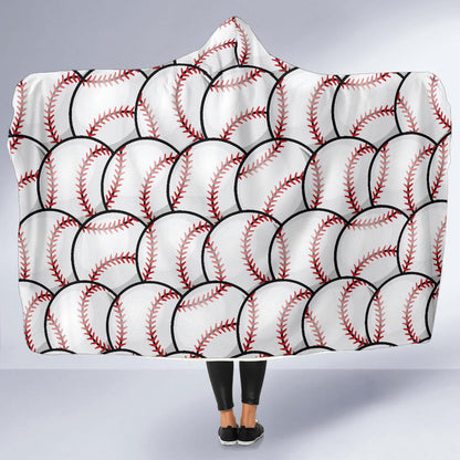Baseball Pattern Hooded Blanket-JTAMIGO.COM