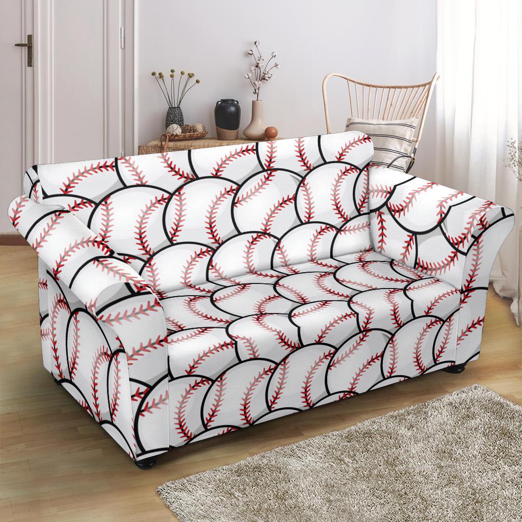 Baseball Pattern Loveseat Slipcover-JTAMIGO.COM