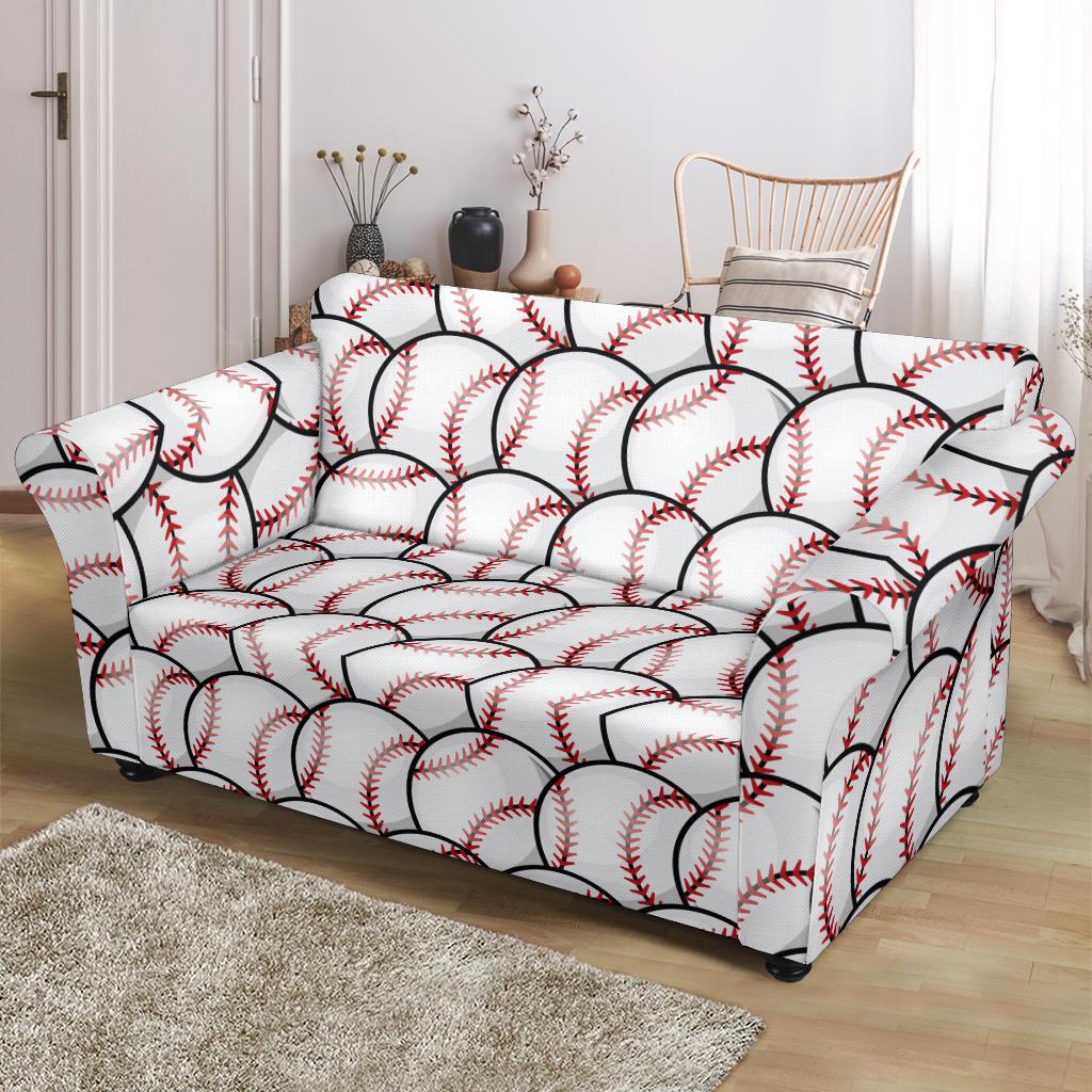 Baseball Pattern Loveseat Slipcover-JTAMIGO.COM
