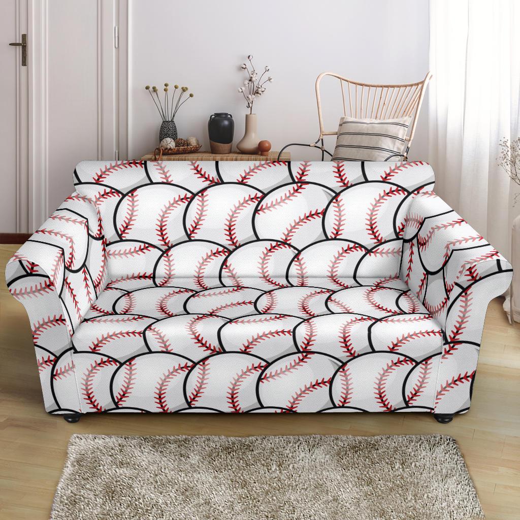 Baseball Pattern Loveseat Slipcover-JTAMIGO.COM