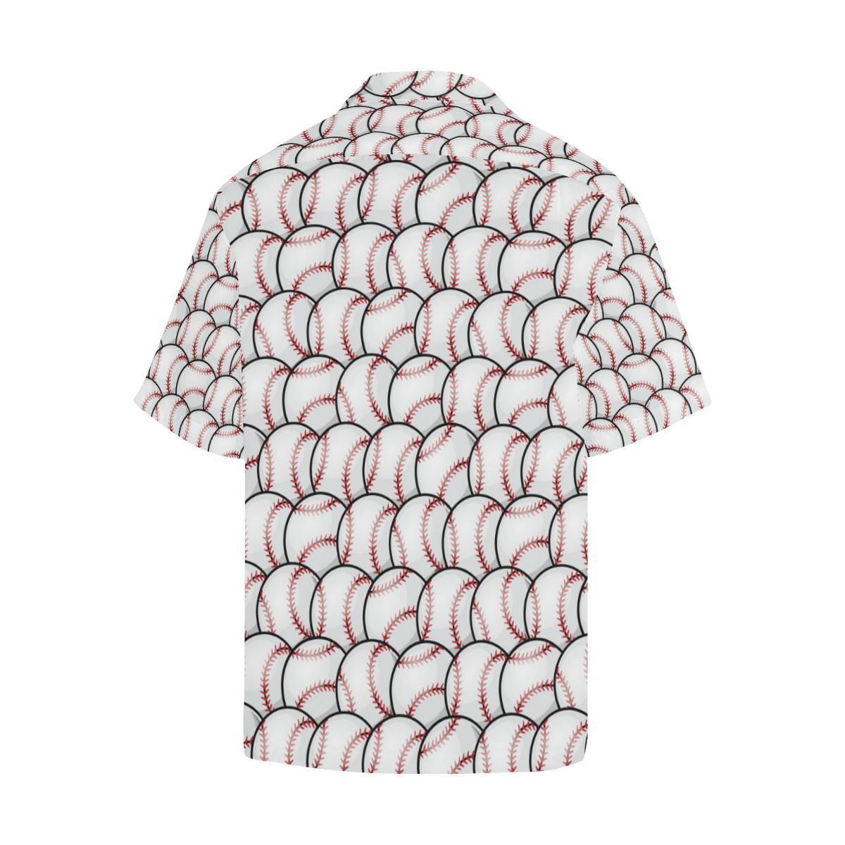 Baseball Pattern Men Aloha Hawaiian Shirt