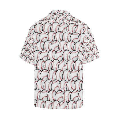 Baseball Pattern Men Aloha Hawaiian Shirt