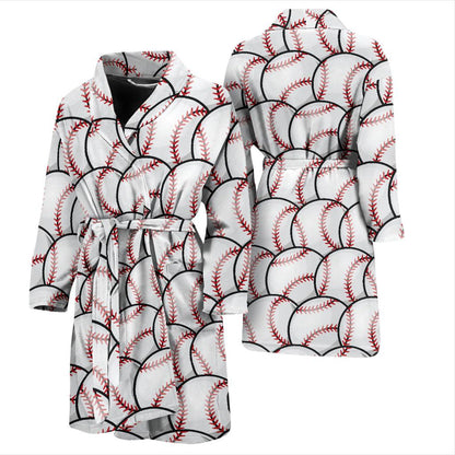 Baseball Pattern Men Bath Robe-JTAMIGO.COM