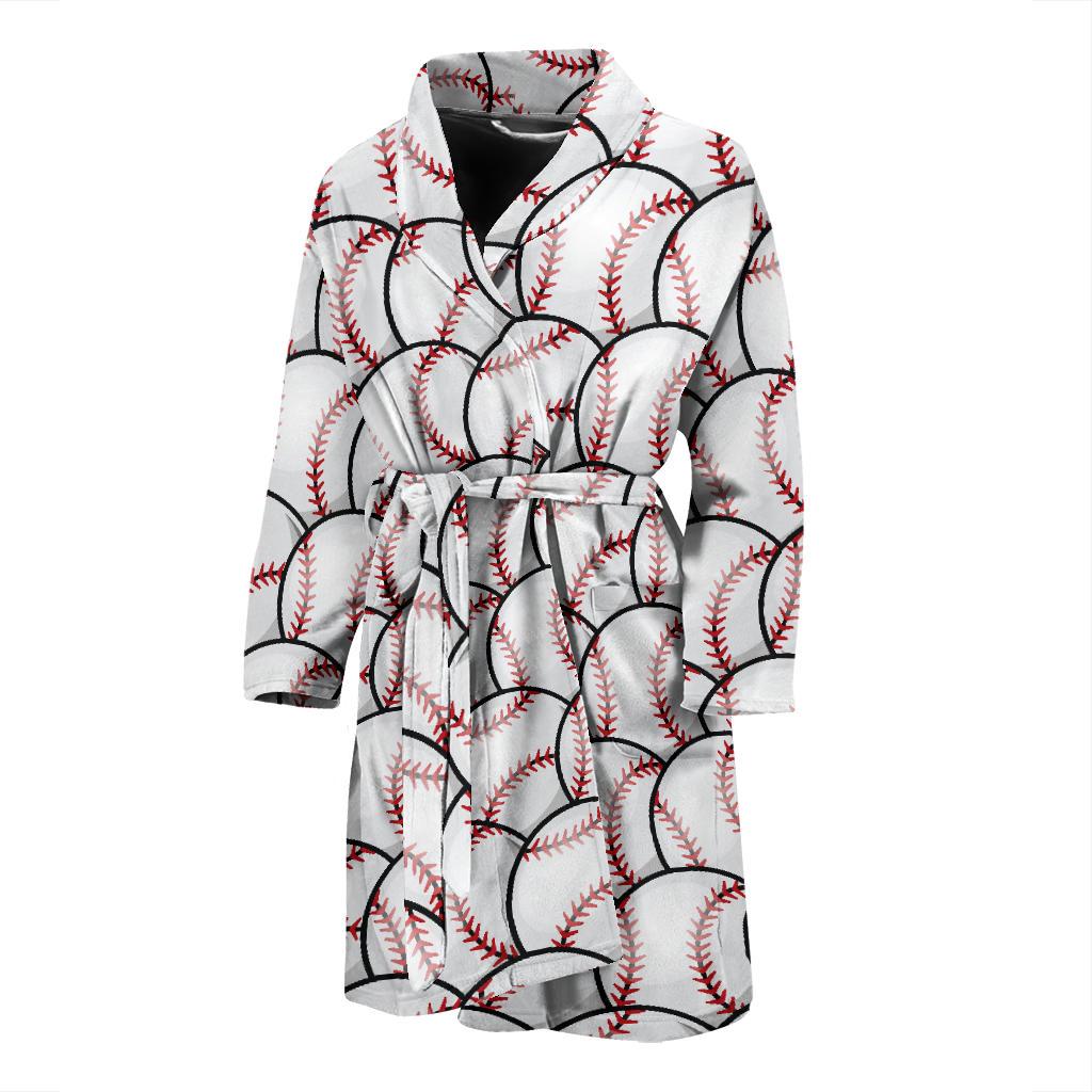 Baseball Pattern Men Bath Robe-JTAMIGO.COM