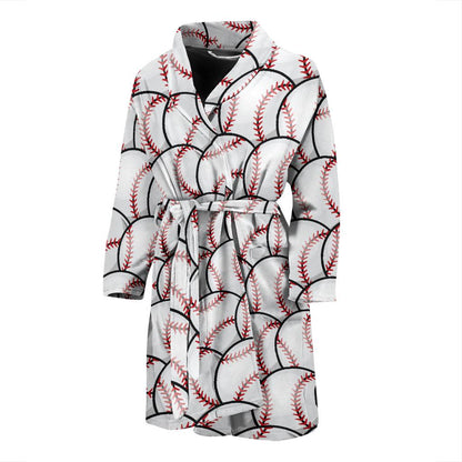 Baseball Pattern Men Bath Robe-JTAMIGO.COM