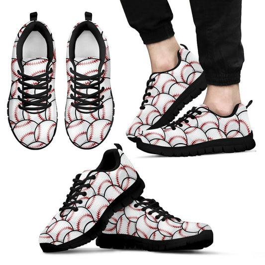 Baseball Pattern Men Sneakers Shoes