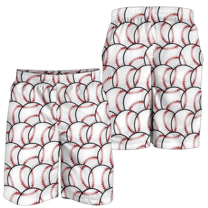 Baseball Pattern Mens Shorts-JTAMIGO.COM