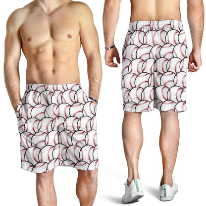 Baseball Pattern Mens Shorts-JTAMIGO.COM