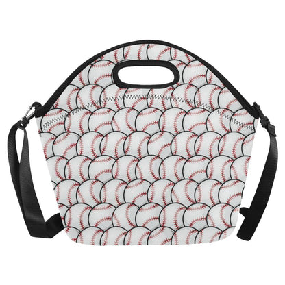 Baseball Pattern Neoprene Lunch Bag (Model 1669)(Large)-JTAMIGO.COM