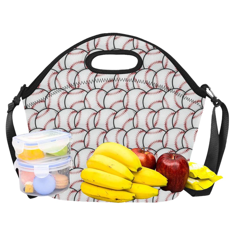Baseball Pattern Neoprene Lunch Bag (Model 1669)(Large)-JTAMIGO.COM