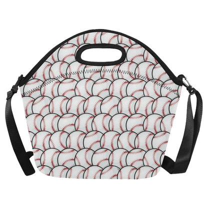 Baseball Pattern Neoprene Lunch Bag (Model 1669)(Large)-JTAMIGO.COM