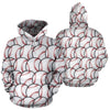 Baseball Pattern Pullover Hoodie