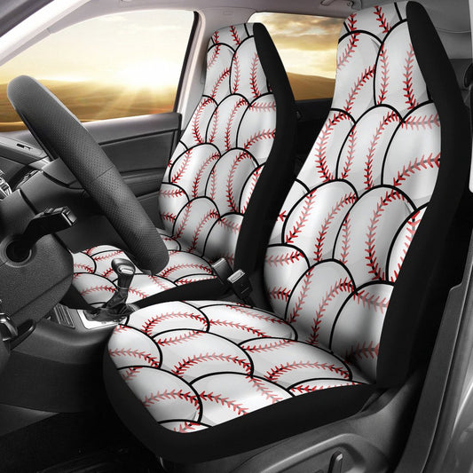 Baseball Pattern Universal Fit Car Seat Covers