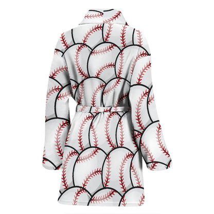 Baseball Pattern Women Bath Robe-JTAMIGO.COM