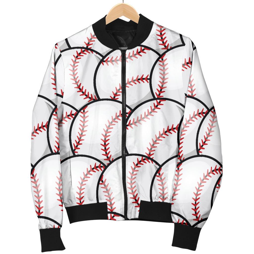 Baseball Pattern Women Casual Bomber Jacket