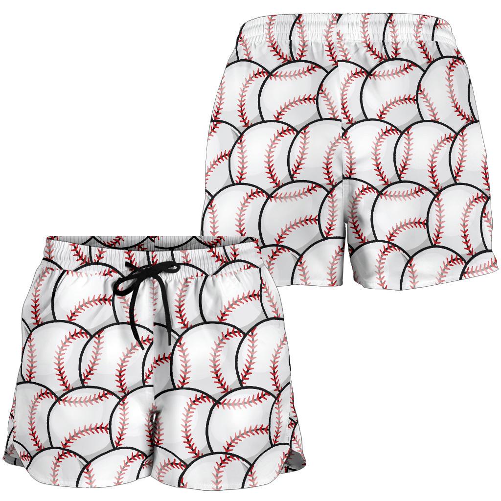 Baseball Pattern Women Shorts-JTAMIGO.COM