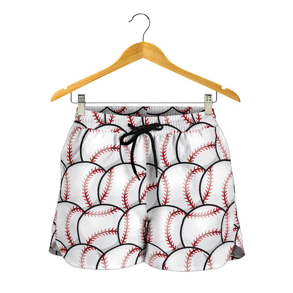 Baseball Pattern Women Shorts-JTAMIGO.COM