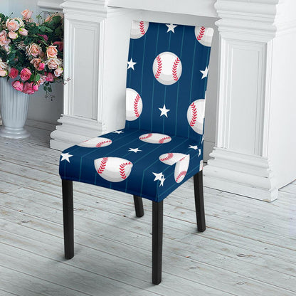 Baseball Star Print Pattern Dinning Chair Slipper-JTAMIGO.COM