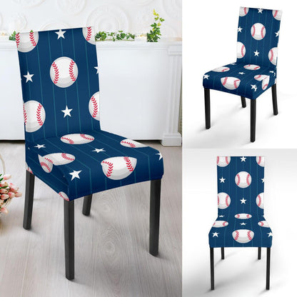 Baseball Star Print Pattern Dinning Chair Slipper-JTAMIGO.COM