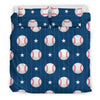 Baseball Star Print Pattern Duvet Cover Bedding Set