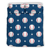 Baseball Star Print Pattern Duvet Cover Bedding Set