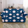 Baseball Star Print Pattern Loveseat Slipcover-JTAMIGO.COM