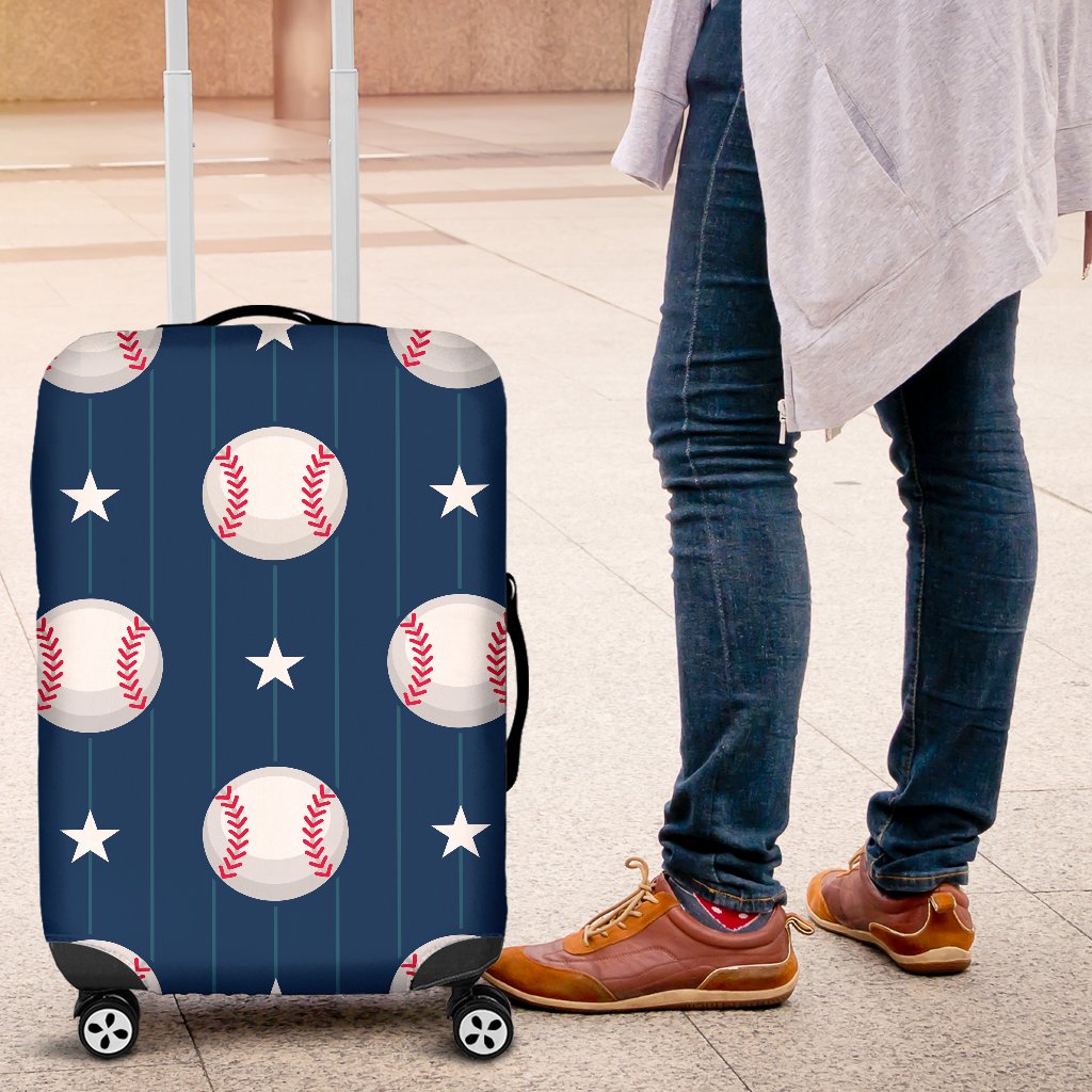 Baseball Star Print Pattern Luggage Cover Protector