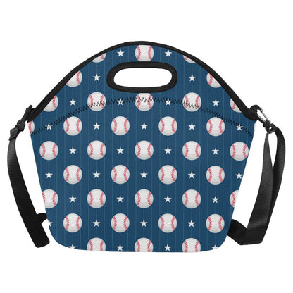 Baseball Star Print Pattern Neoprene Lunch Bag (Model 1669)(Large)-JTAMIGO.COM
