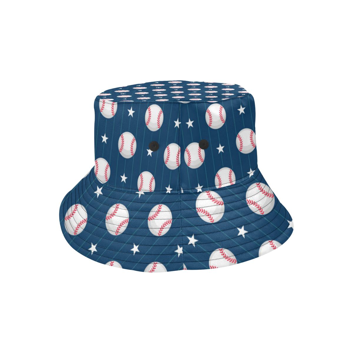 Baseball Star Print Pattern Unisex Bucket Hat
