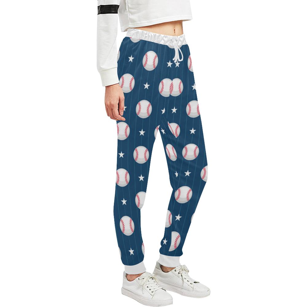 Baseball Star Print Pattern Unisex Casual Sweatpants (Model L11)-JTAMIGO.COM