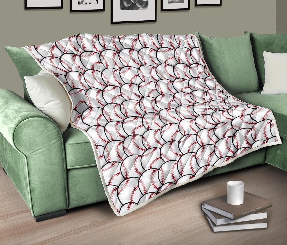 Basketball Black Background Pattern Premium Quilt-JTAMIGO.COM