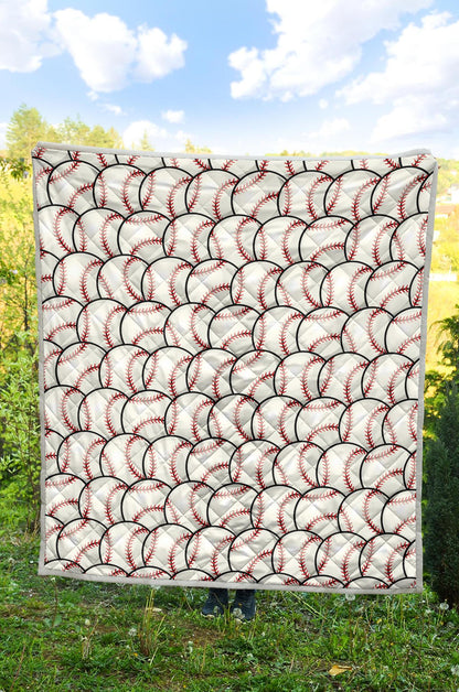 Basketball Black Background Pattern Premium Quilt-JTAMIGO.COM