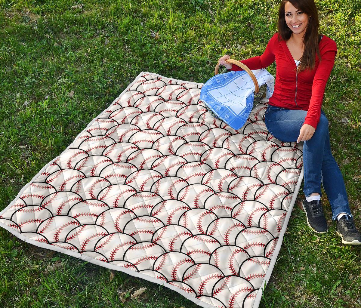 Basketball Black Background Pattern Premium Quilt-JTAMIGO.COM