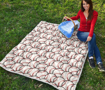 Basketball Black Background Pattern Premium Quilt-JTAMIGO.COM