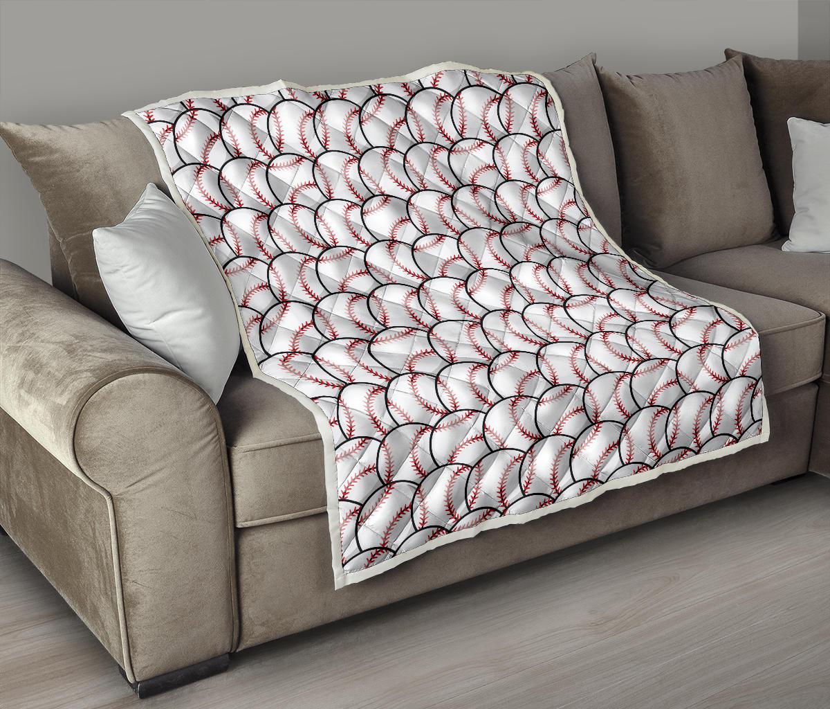 Basketball Black Background Pattern Premium Quilt-JTAMIGO.COM